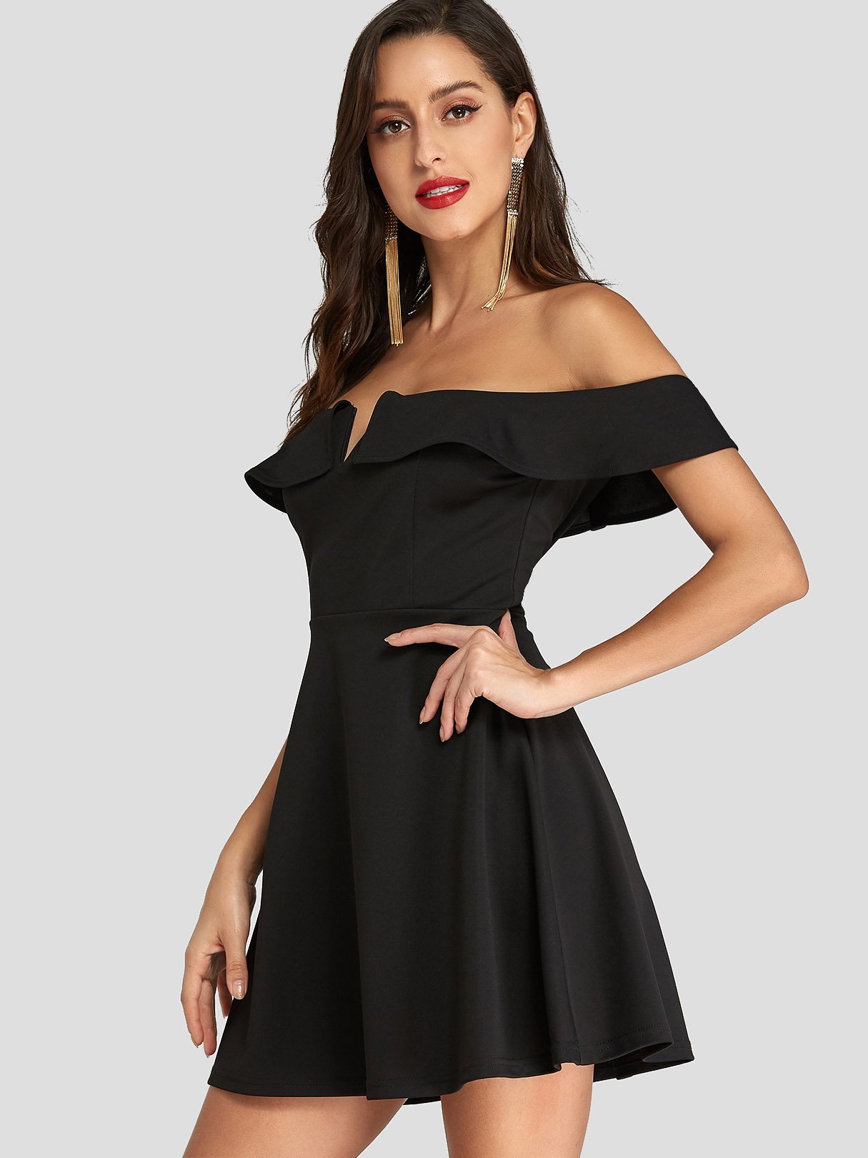 OEM Ladies Black Mini Dresses