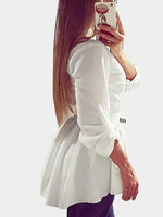 NEW FEELING Womens White Shirt Dresses