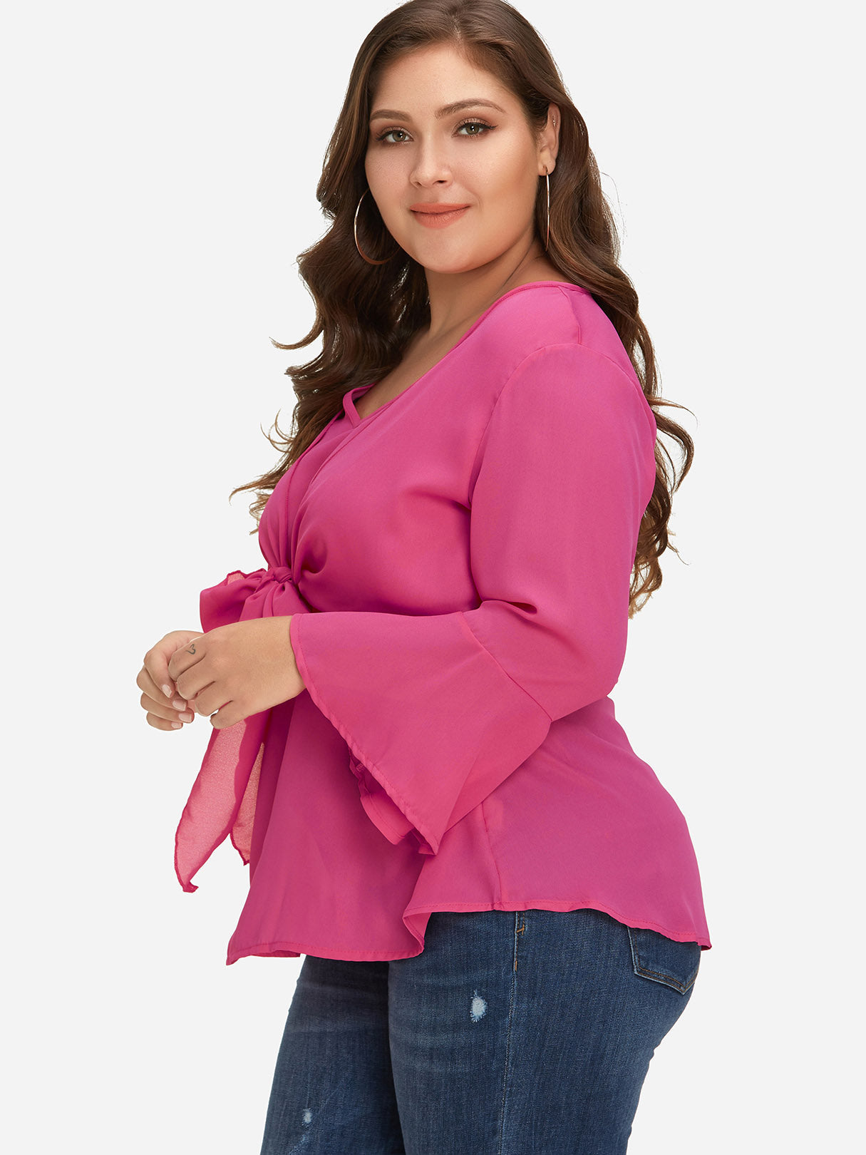 OEM Ladies Rose Plus Size Tops