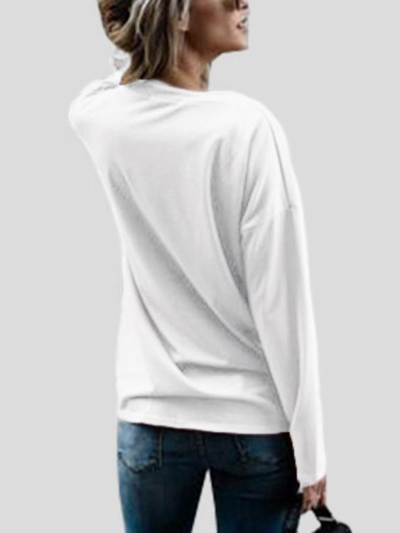 NEW FEELING Womens White T-Shirts