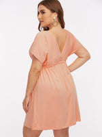 NEW FEELING Womens Light Pink Plus Size Dresses