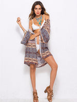 NEW FEELING Womens Coffee Kimono