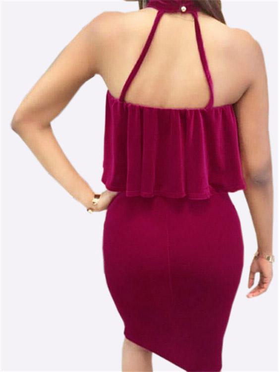 NEW FEELING Womens Burgundy Mini Dresses