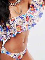NEW FEELING Womens Floral Bikinis