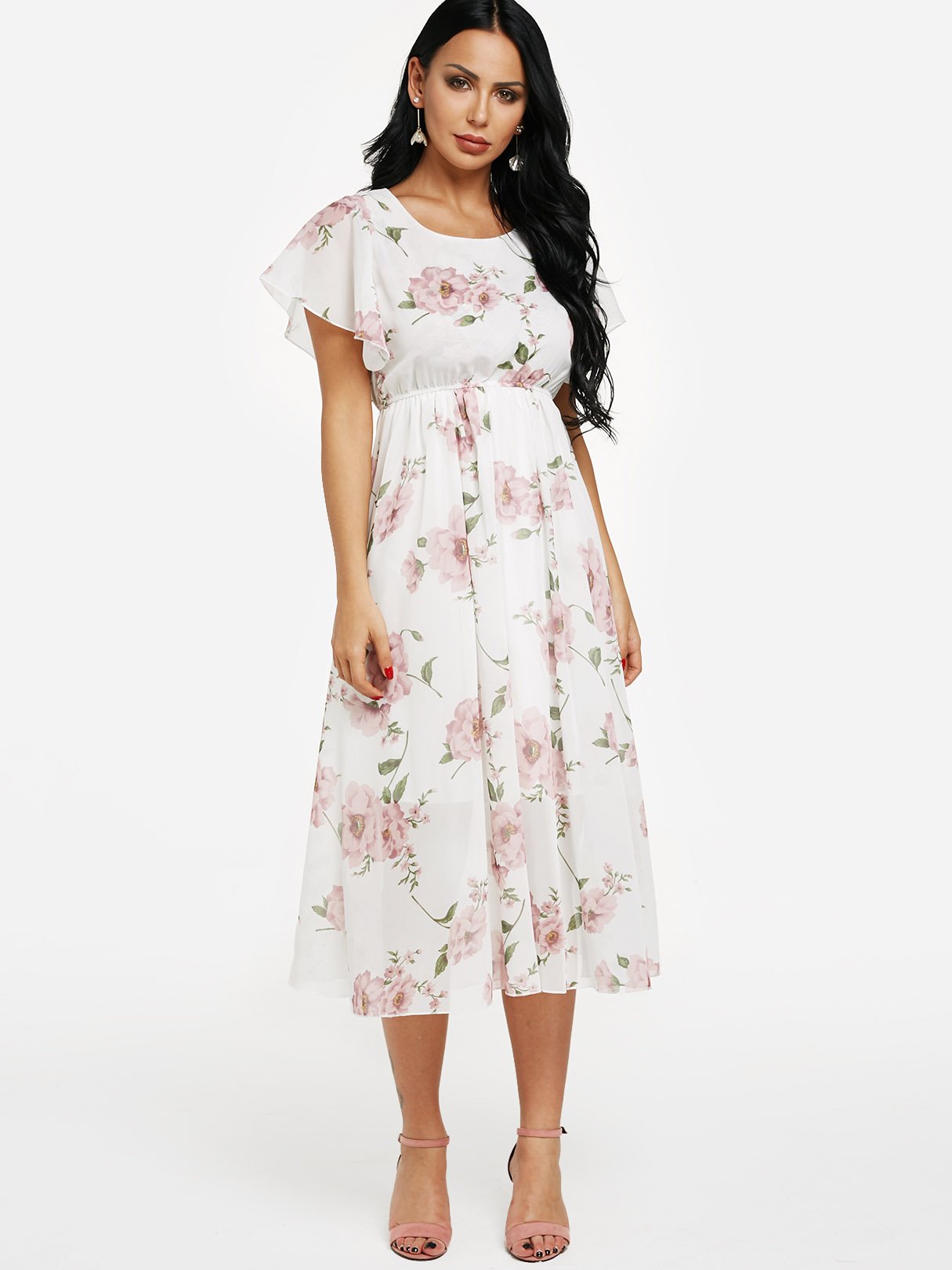 ODM Ladies Short Sleeve Maxi Dress