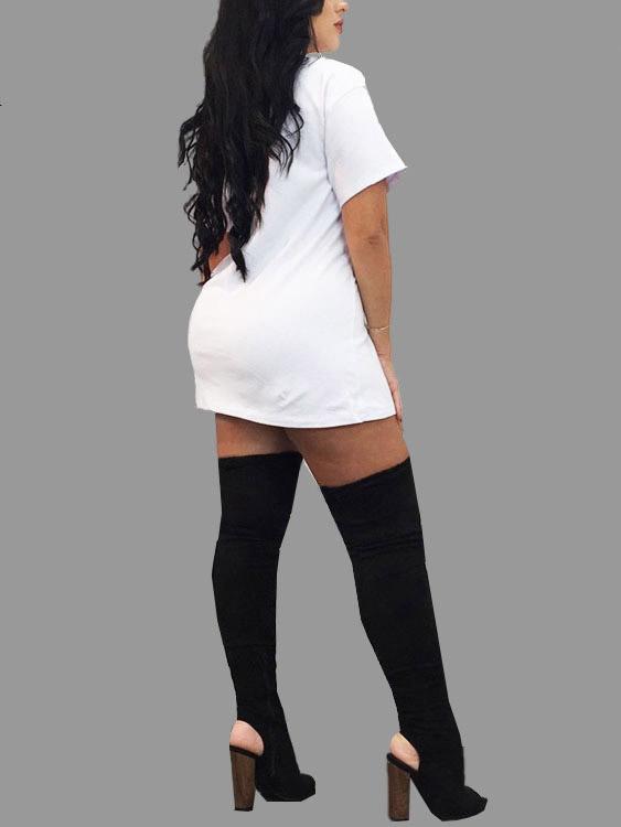 NEW FEELING Womens White Mini Dresses
