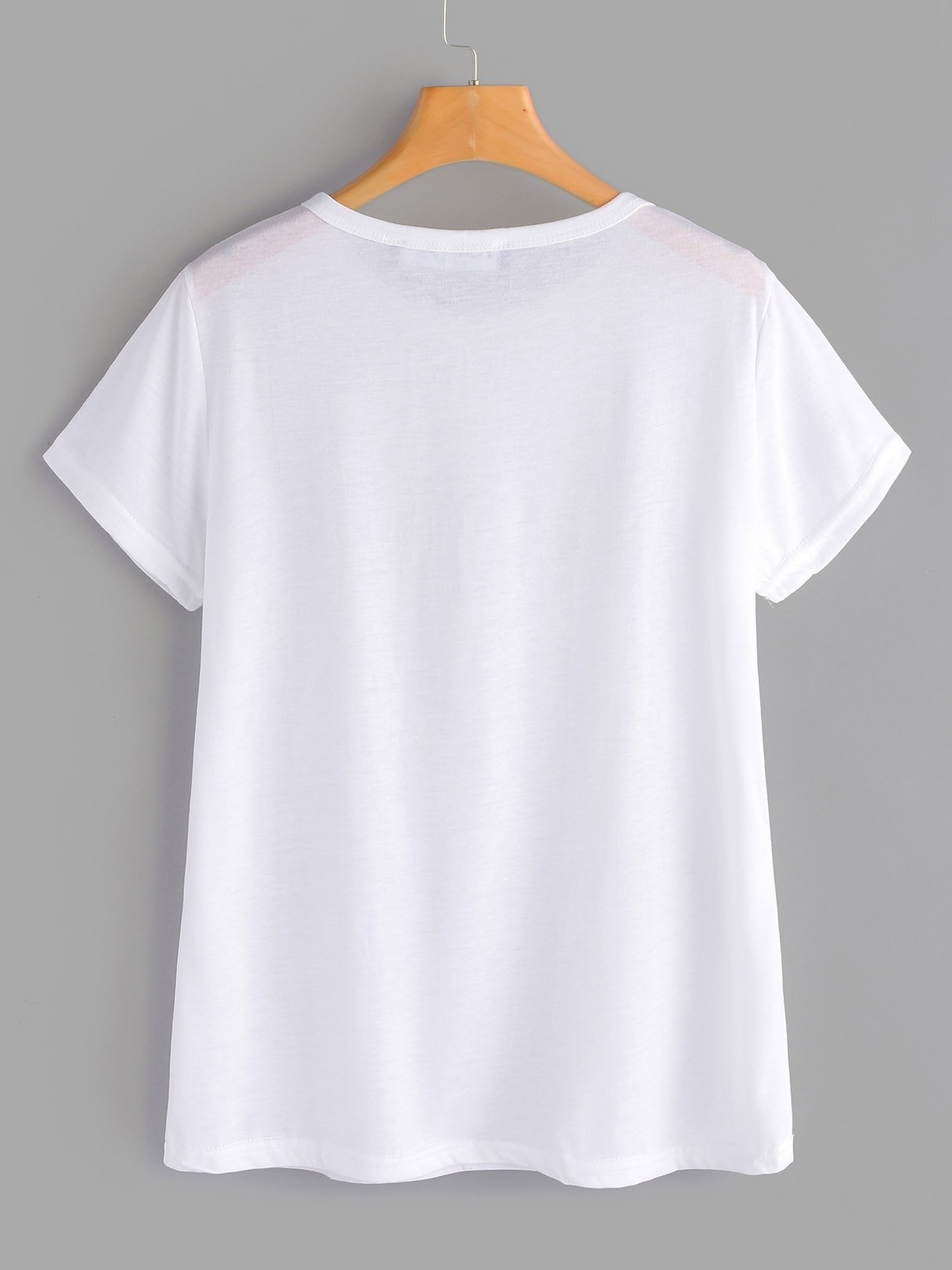 NEW FEELING Womens White T-Shirts
