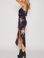OEM Ladies Navy Floral Dresses