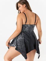 NEW FEELING Womens Black Plus Size Swimwear