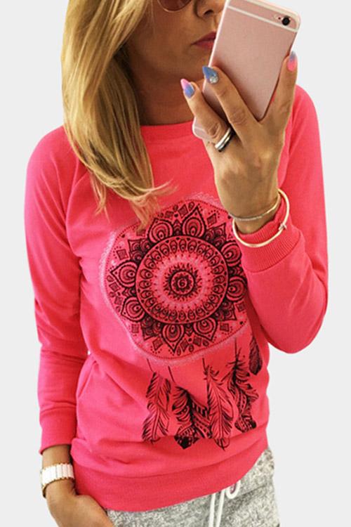Wholesale Crew Neck Printed Long Sleeve T-Shirts