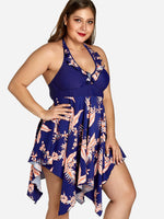 OEM Ladies Blue Plus Size Swimwear