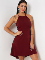 NEW FEELING Womens Burgundy Sexy Dresses