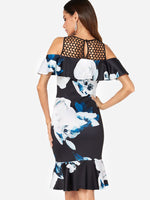 NEW FEELING Womens Navy Floral Dresses