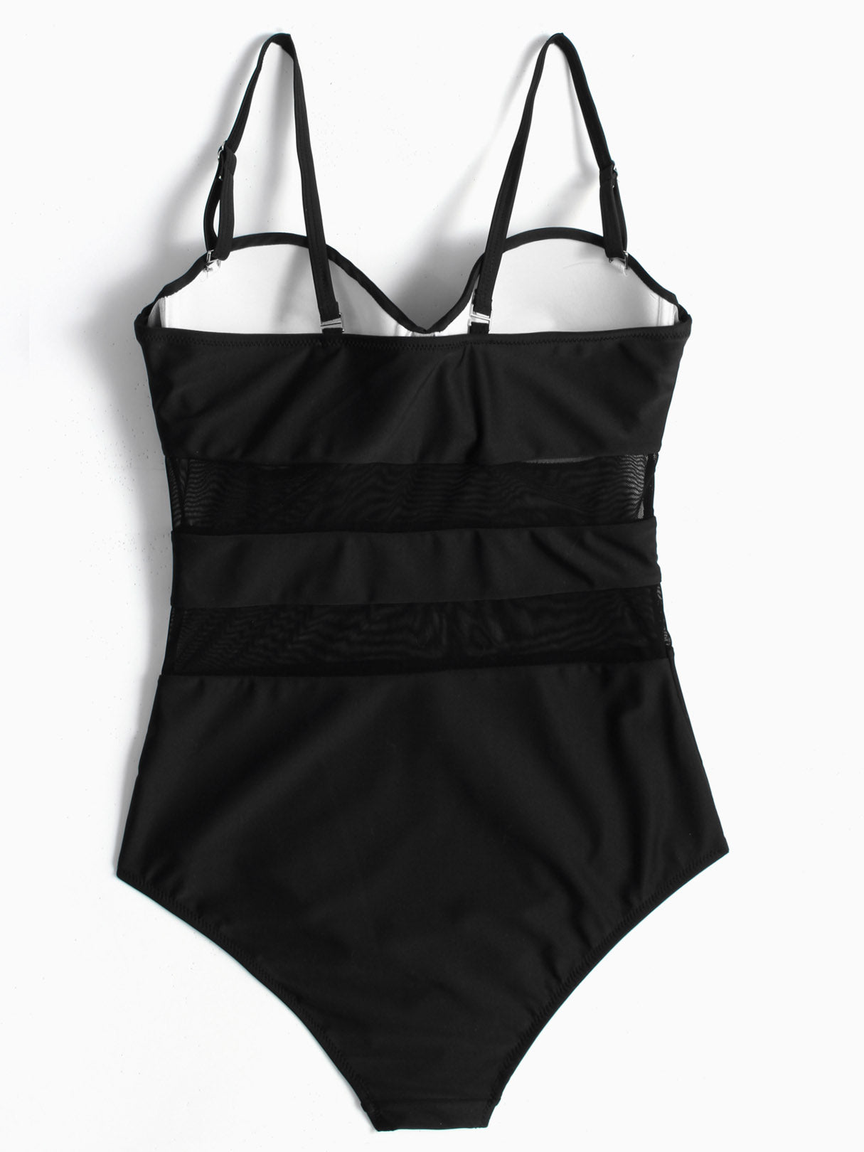 NEW FEELING Womens Black Plus Size Swimwear