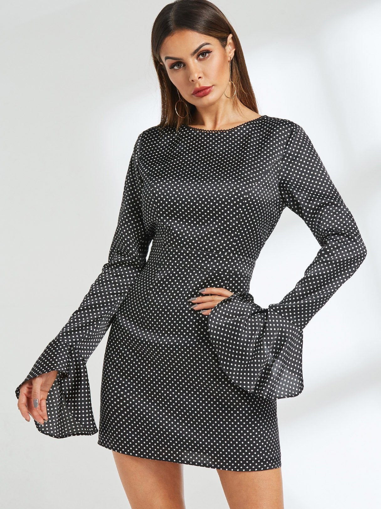 NEW FEELING Womens Black Casual Dresses