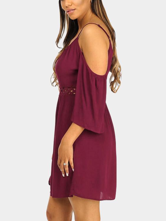 OEM Ladies Burgundy Mini Dresses