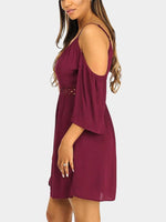 OEM Ladies Burgundy Mini Dresses