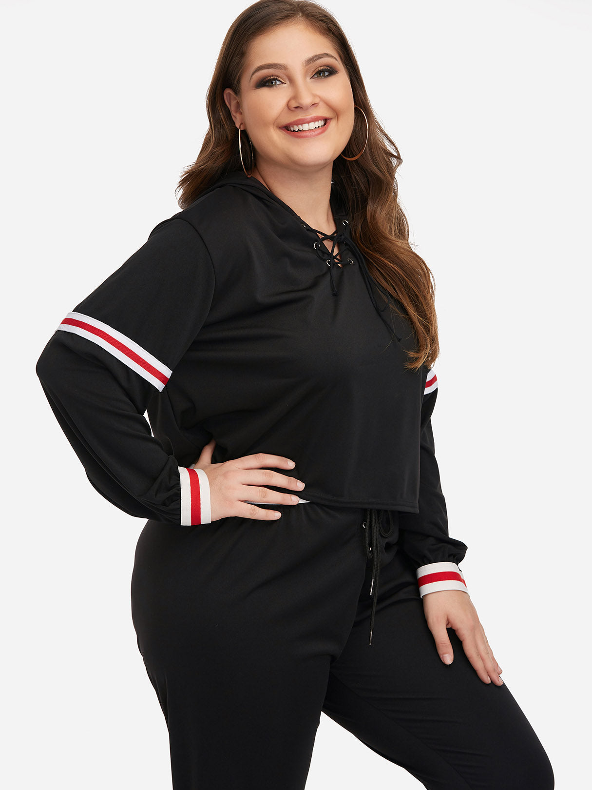 OEM Ladies Black Plus Size Tops