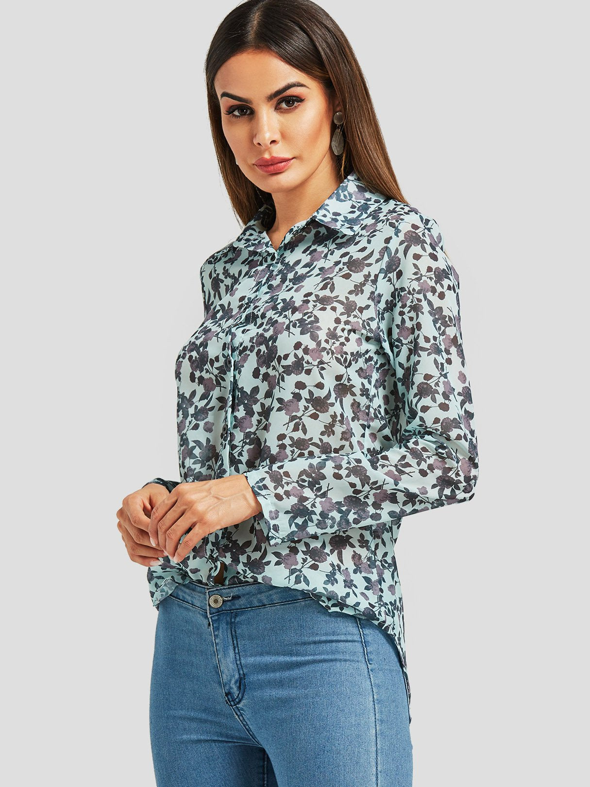 ODM Ladies Long Sleeve Blouses