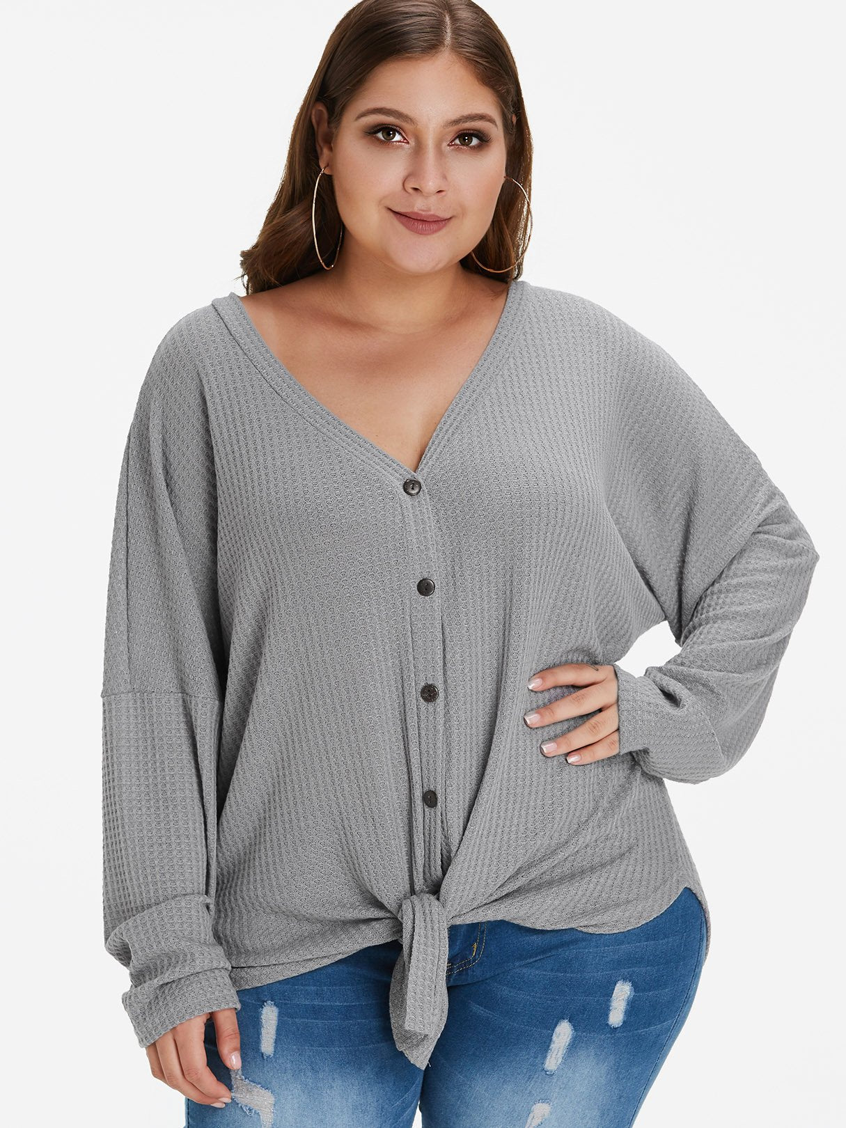 Custom Plus Size Ladies Tops Blouses