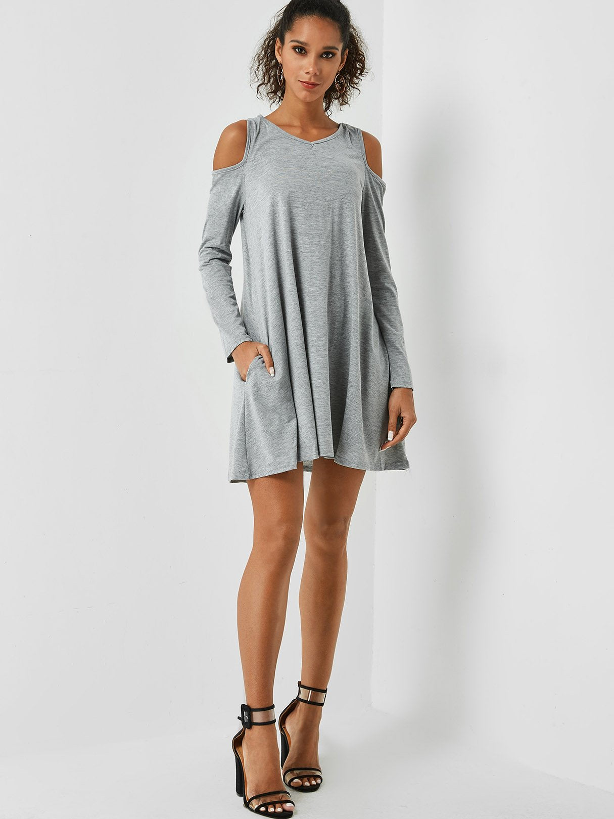 OEM ODM Ladies Blue Casual Dresses