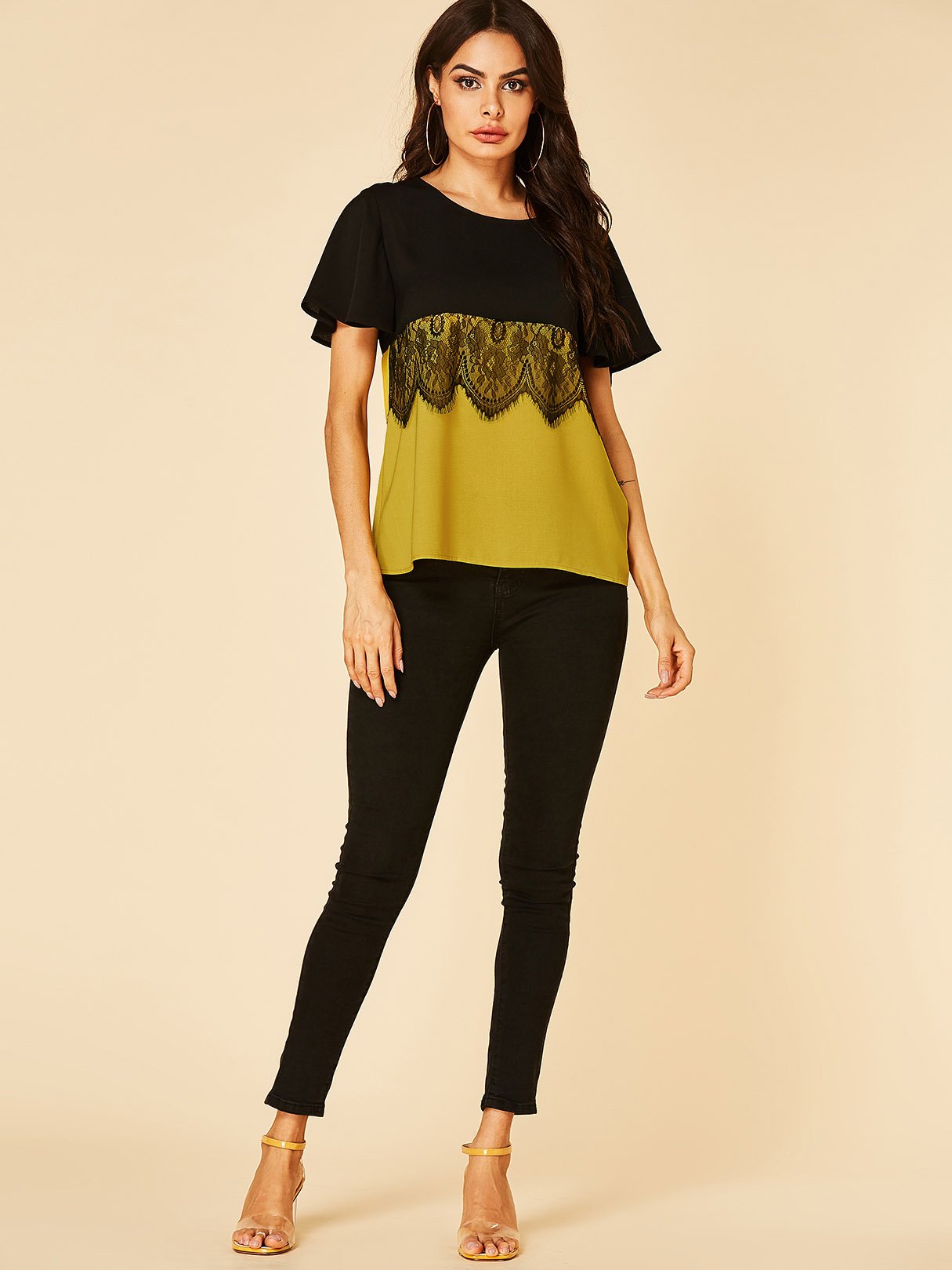 NEW FEELING Womens Color Block T-Shirts
