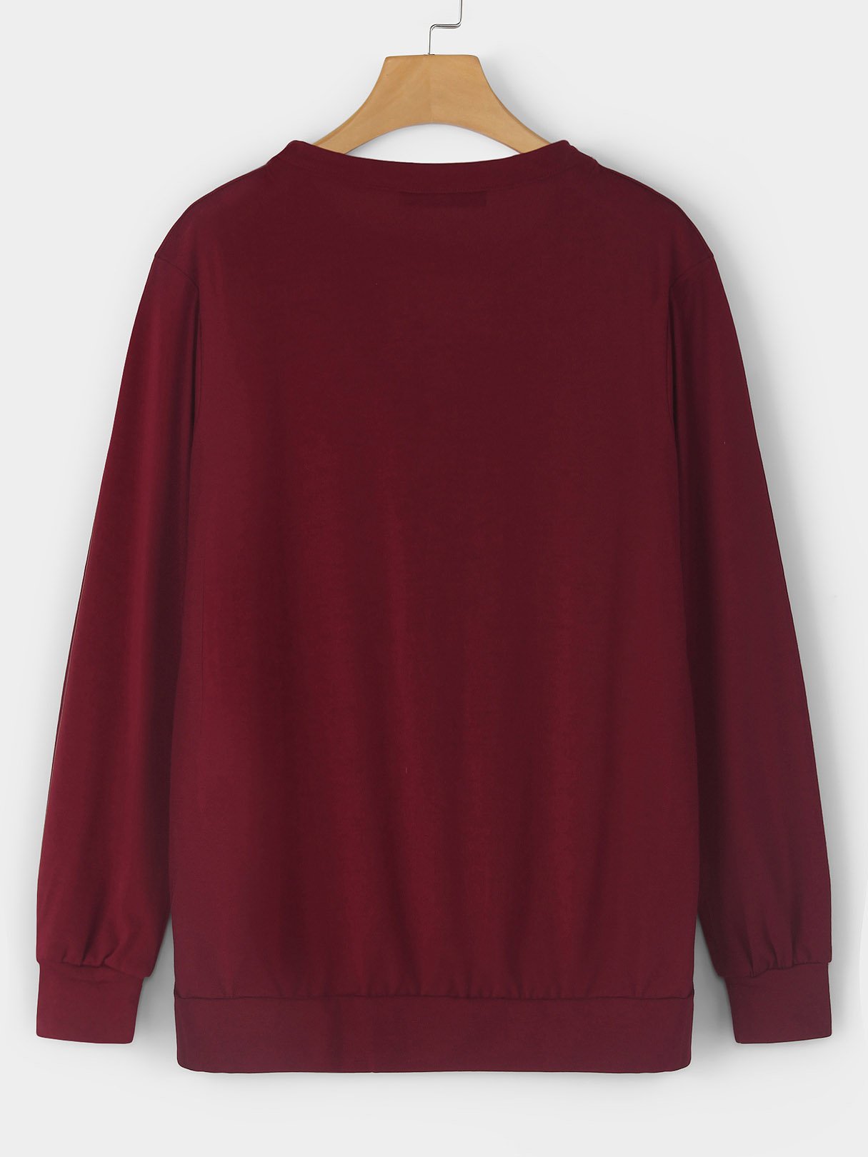 NEW FEELING Womens Burgundy T-Shirts