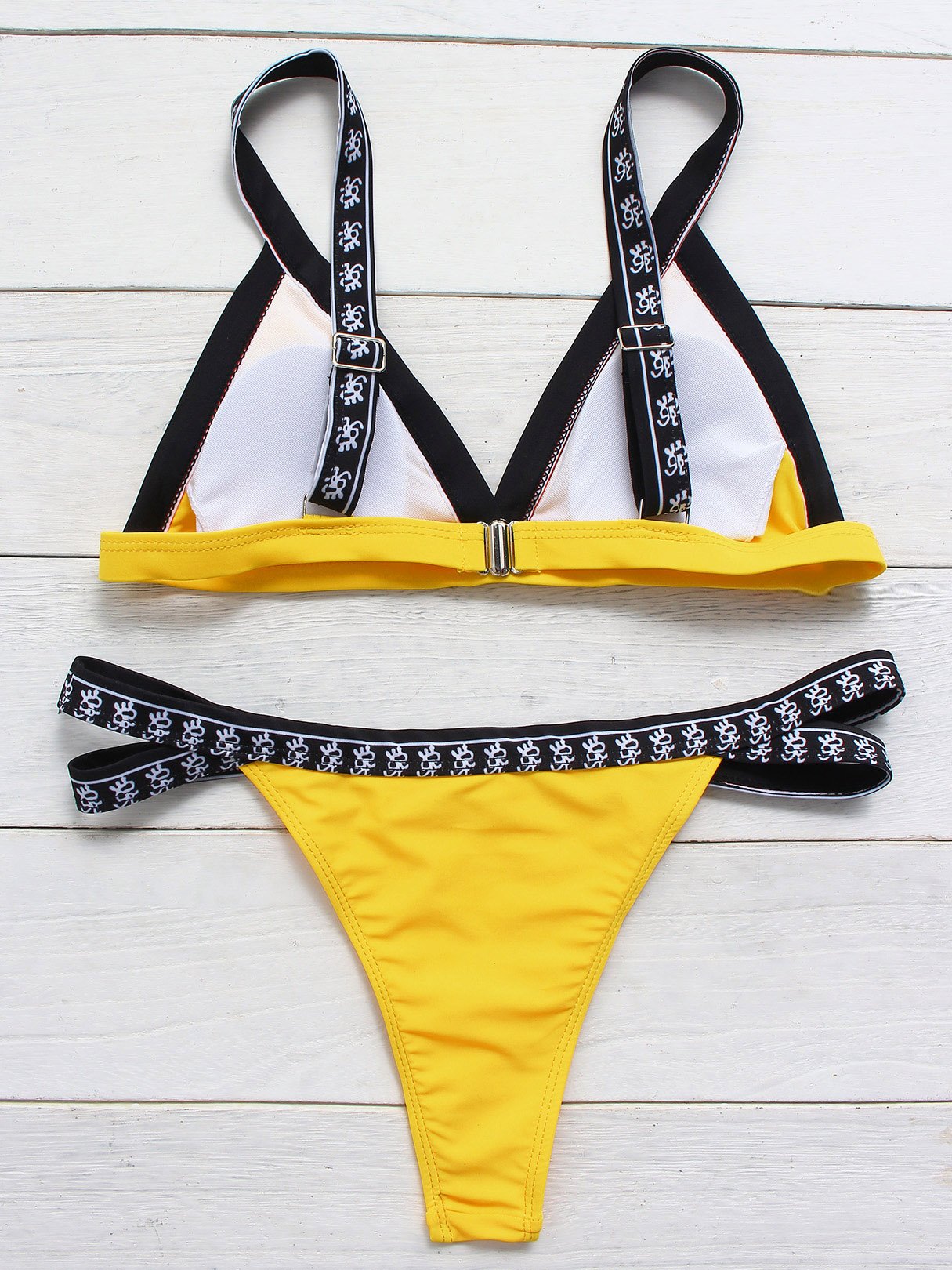 NEW FEELING Womens Yellow Bikinis