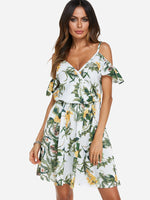 OEM Ladies White Floral Dresses