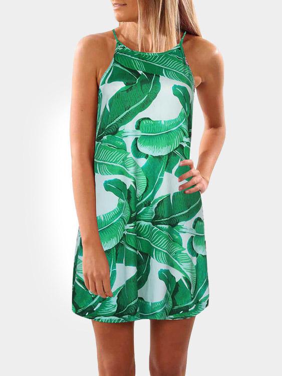 Custom Womens Floral Print Mini Dresses