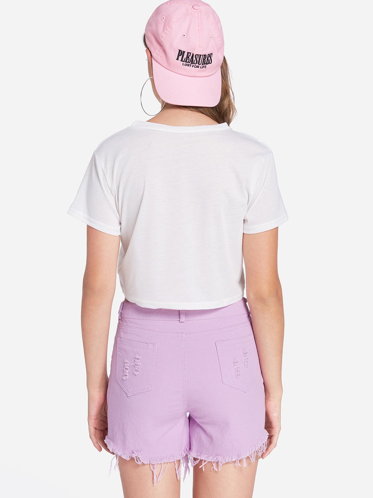 NEW FEELING Womens White T-Shirts
