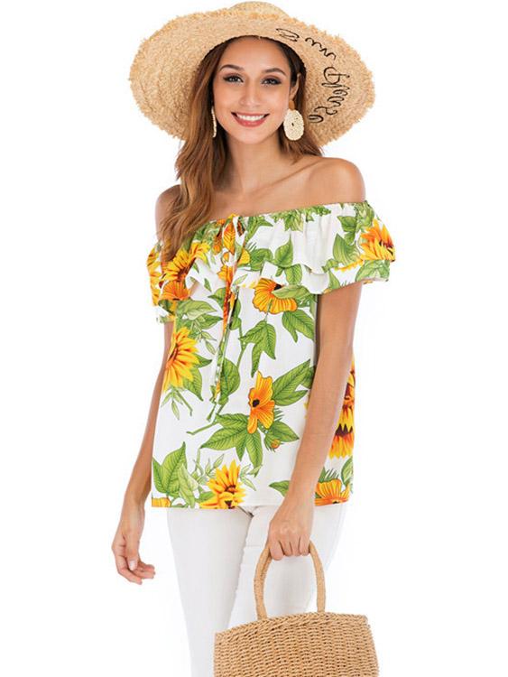 ODM Ladies Short Sleeve Blouses