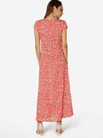 NEW FEELING Womens Red V-Neck Dresses
