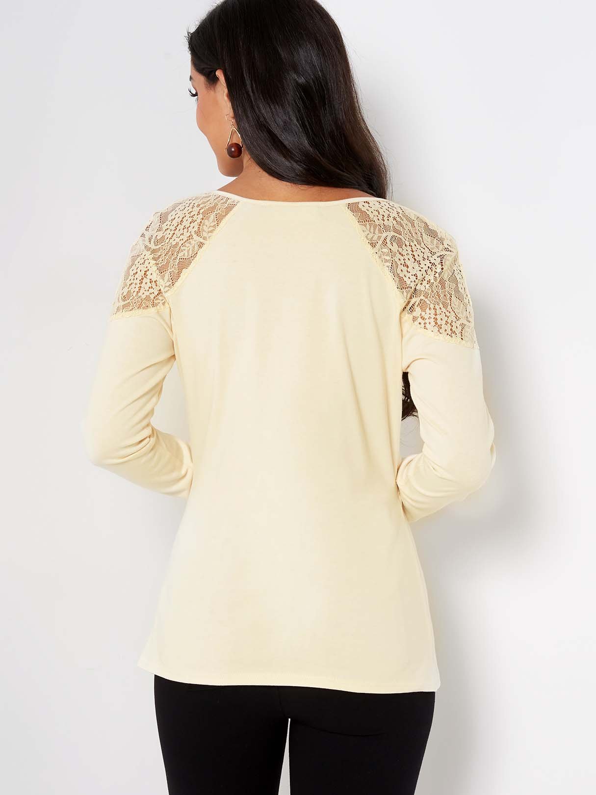 NEW FEELING Womens Beige T-Shirts