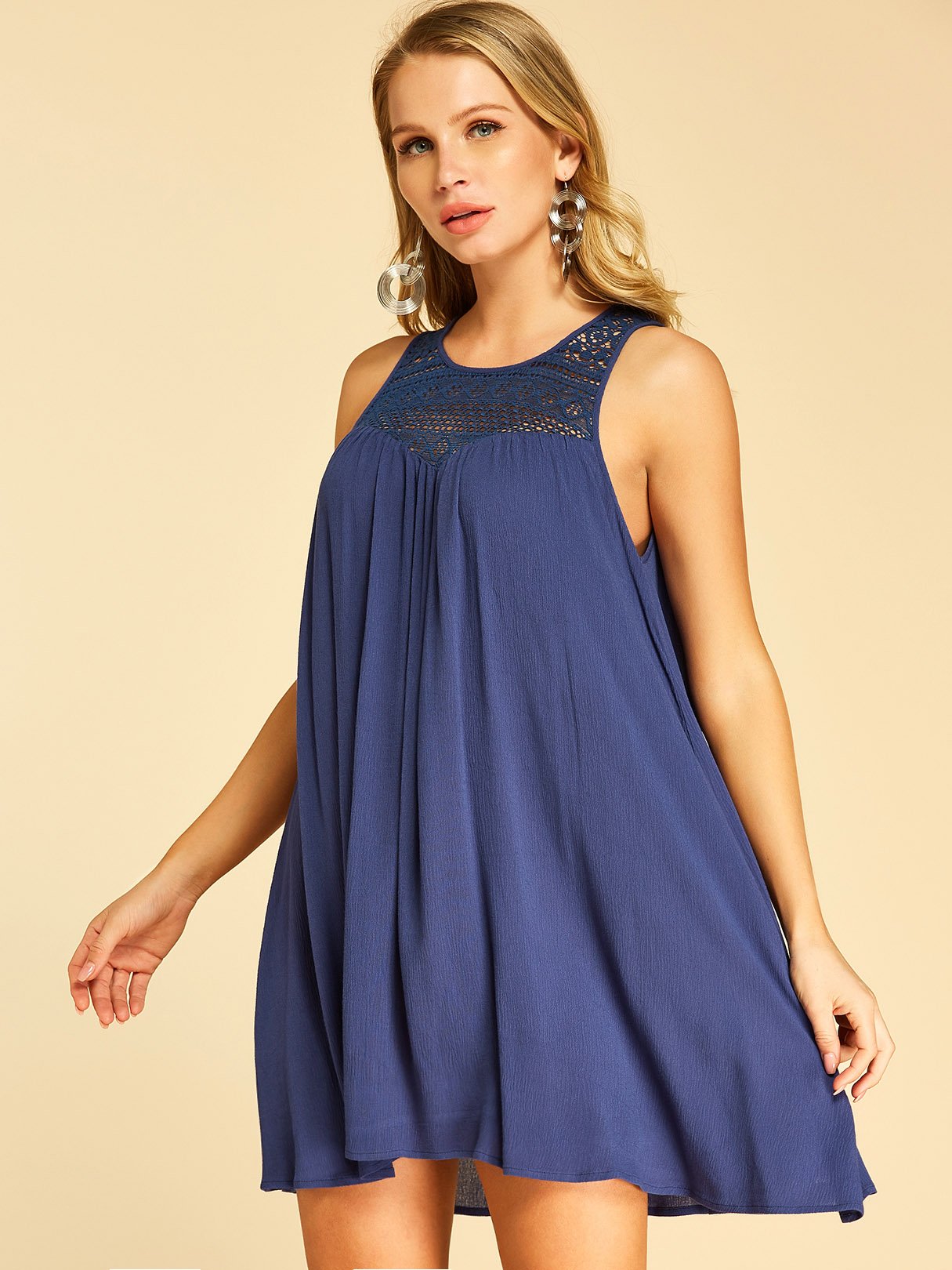 OEM Ladies Navy Casual Dresses
