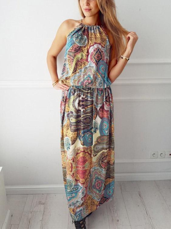 OEM Ladies Floral Maxi Dresses