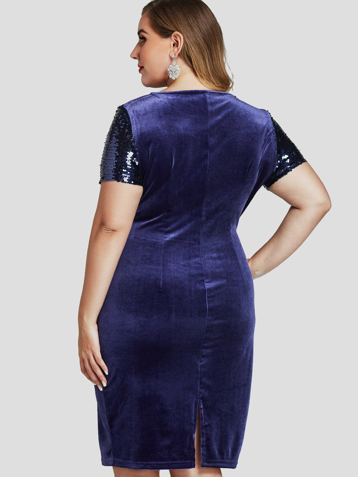 NEW FEELING Womens Blue Plus Size Dresses