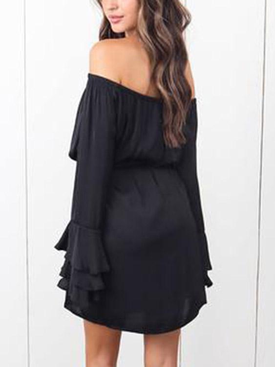 NEW FEELING Womens Black Mini Dresses
