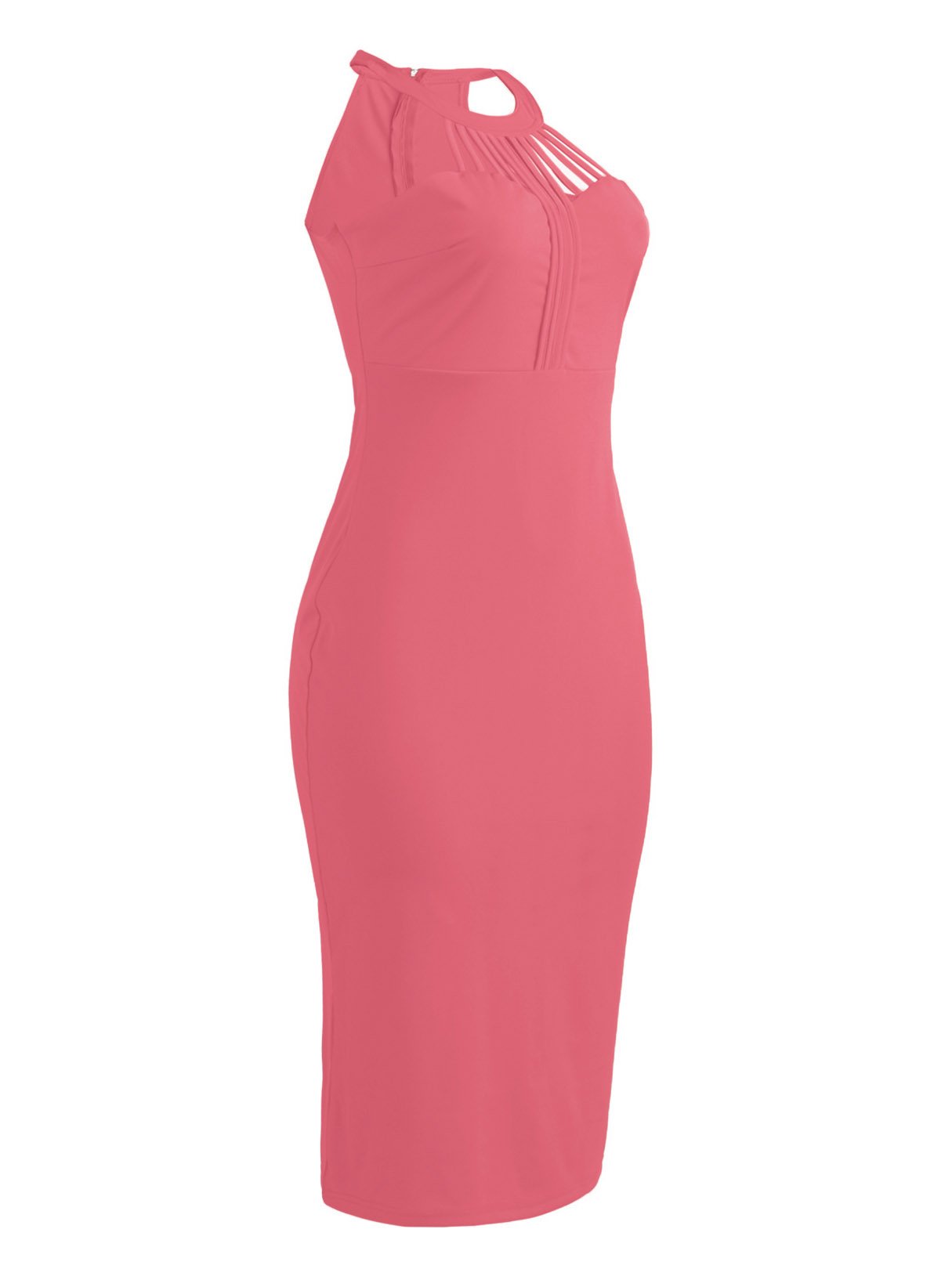 OEM Ladies Pink Midi Dresses