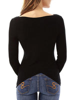 NEW FEELING Womens Black T-Shirts