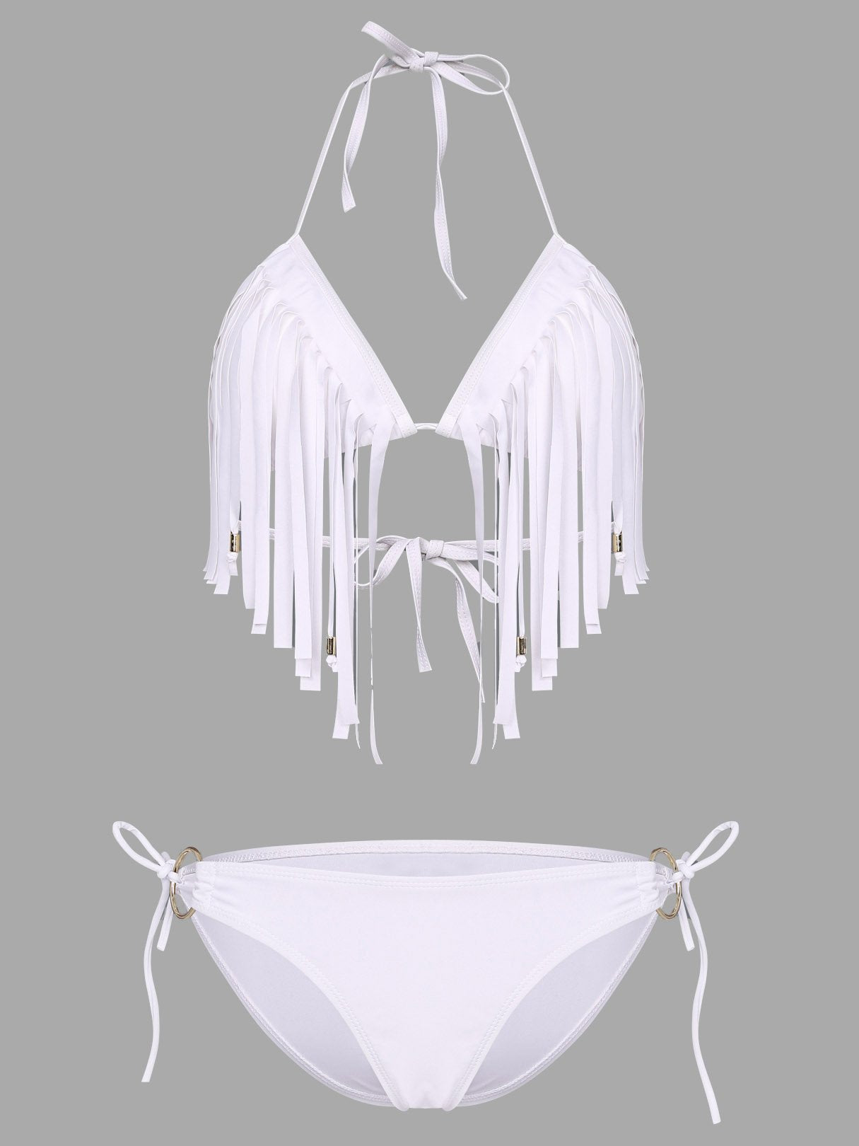 NEW FEELING Womens White Bikinis