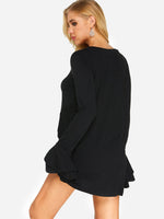 NEW FEELING Womens Black T-Shirts