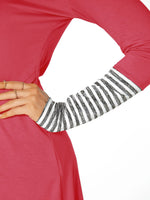 Custom Ladies Red And White Striped Top