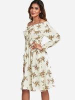 OEM Ladies White Floral Dresses