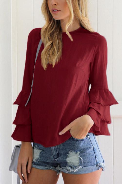 OEM Ladies Burgundy Blouses