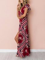 ODM Ladies Short Sleeve Maxi Dresses