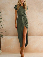 OEM Ladies Army Green Maxi Dresses