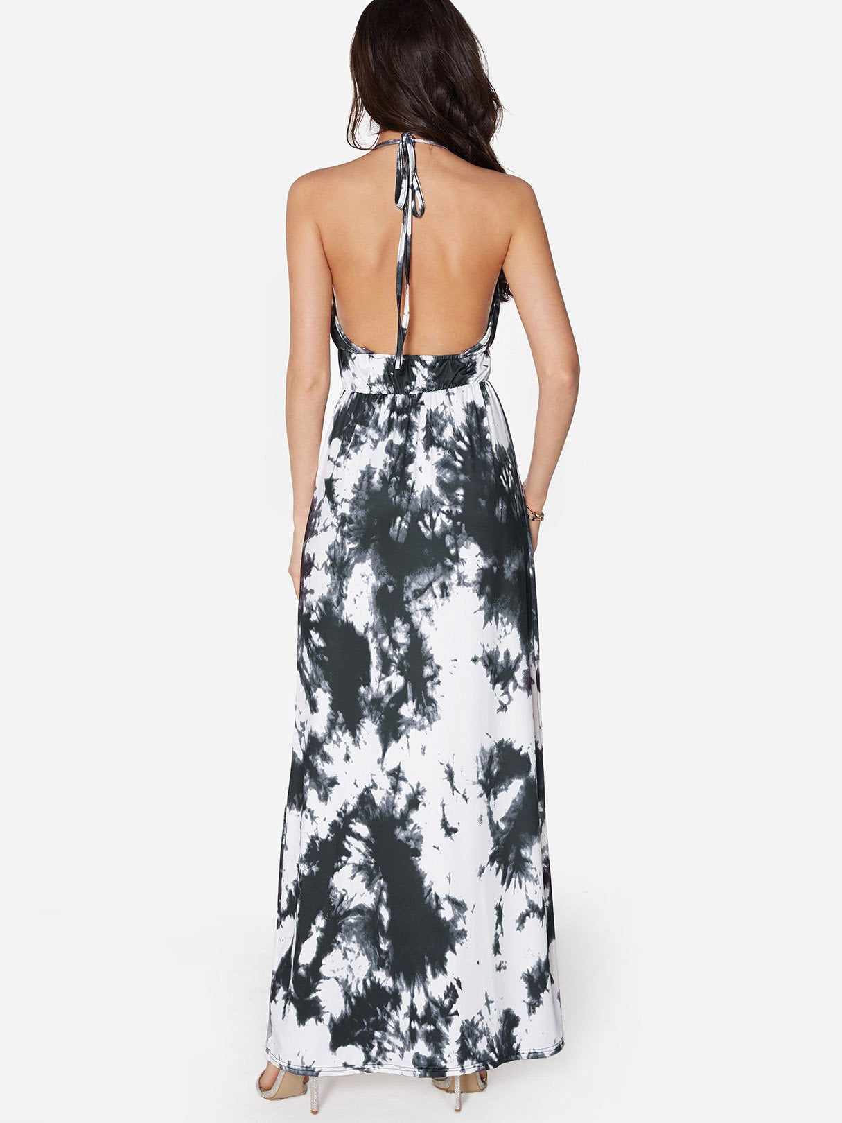 Custom Ladies Deep V Neck Maxi Dresses