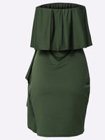 OEM Ladies Army Green Mini Dresses