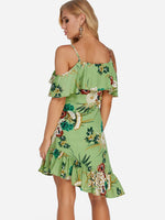 NEW FEELING Womens Green Floral Dresses